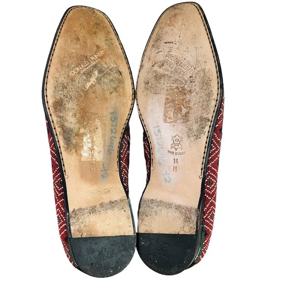 Donald J Pliner Signature Pontsp Glass Beaded Loafers Made in Italy Size 14 main image 4